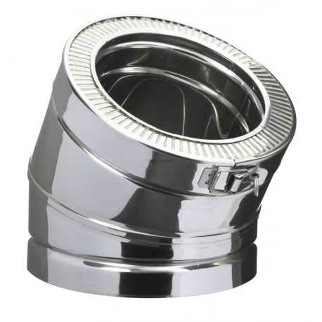 Coude 30° THERMINOX TI, diamètre 150 mm, tous combustibles EC 30 150 TI / réf. 21150011