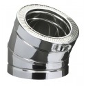 Coude 30° THERMINOX TI, diamètre 150 mm, tous combustibles EC 30 150 TI / réf. 21150011