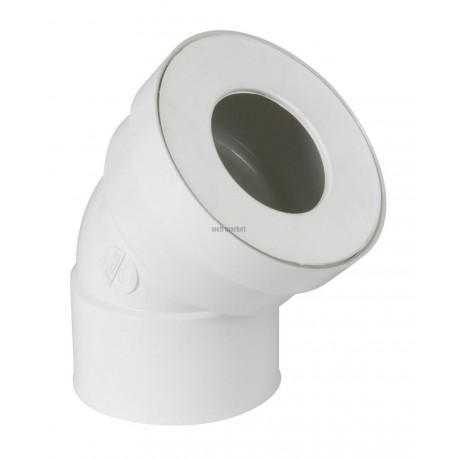 Pipe courte pour WC Ø 85/107 mm - CW433F - PVC blanc - raccord Ø 100 mm