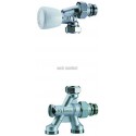 Robinet monotube à 2 voies thermostatisable R438TG - Ø 1/2x16