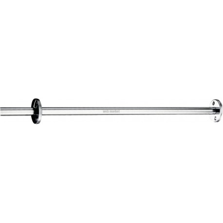 Porte-rideau de douche droit à redécouper, tube inox poli brillant D 16 mm, épaisseur 1 mm, longueur 1 m réf. 355