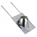 Solin pour toiture ardoise THERMINOX TI inox, pente 30 à 45°, diamètre 180 mm SIA 45° 180 TZ / réf. 20180074