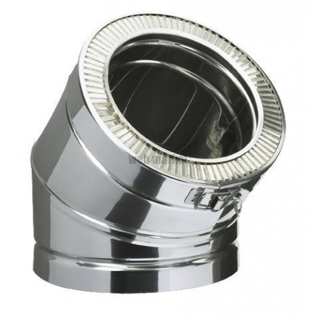 Coude 45° THERMINOX TI, diamètre 180 mm, tous combustibles EC 45 180 TI / réf. 21180021