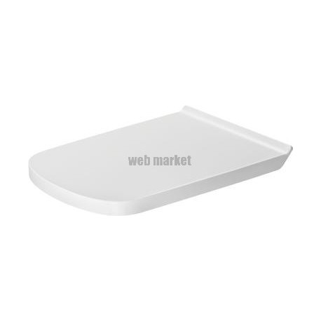 Abattant de wc Durastyle Vital blanc charnière inox traversant, cales de stabilité sans amortisseur de fermeture réf. 6231000
