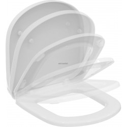 Abattant avec frein de chute pour cuvette suspendue KHEOPS 48X37 version courte, blanc réf. T679901