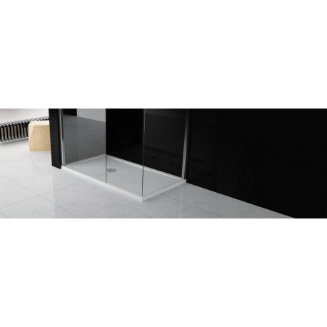Receveur OLYMPIC Plus 150 x 75 cm, ht 4,5 cm, avec bonde, blanc Réf. OL150754-30