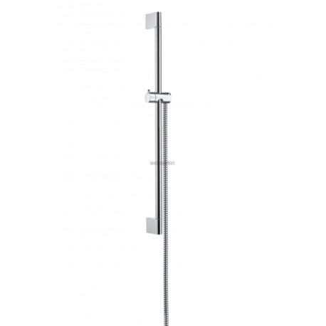 Barre de douche UNICA C 65 cm D 22 mm avec support pour flexible Metaflex 1,60 m à embout conique, chromé réf. 27615000