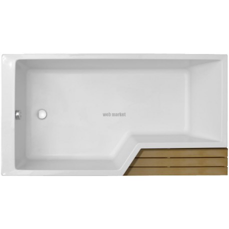 Baignoire bain-douche NEO 170x90/70cm à encastrer version droite réf E6D002R00