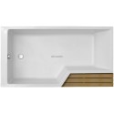 Baignoire bain-douche NEO 170x90/70cm à encastrer version droite réf E6D002R00