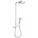 Showerpipe Raindance Select E300 2 jets blanc chromé réf. 27126400
