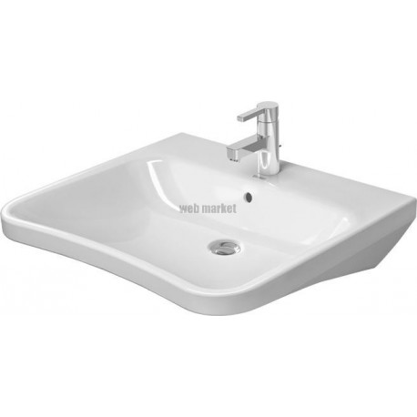 Lavabo Vital 650 mm Durastyle blanc avec trop plein avec plage de robinetterie Réf. 2329650000