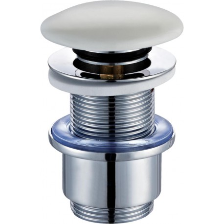 Bonde laiton clic clac champignon blanc sans trop plein 33x42