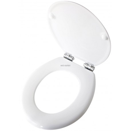 Abattant Tradition double blanc en bois réticulé frein de chute déclipsable Réf. 7TD00013001