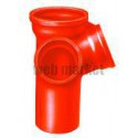Embranchement Culotte double d équerre SME à 68° en fonte diamètre nominal 125-125mm Réf. 156207 PAM
