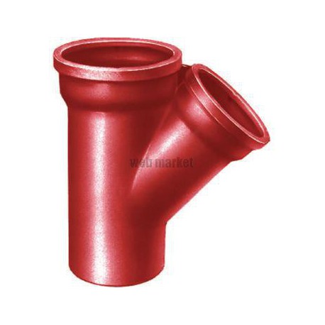 Embranchement Culotte simple SME à 45° en fonte diamètre nominal 75-50mm Réf. 155994 PAM