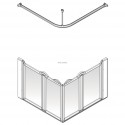 Paroi de douche option E, pivotante, pliante en angle, 1000 x 800 x 900 mm, main droite Réf. 92320R