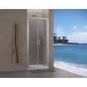 Paroi de douche Concerto accès de face 2 portes battantes 70 cm profilé argent brillant verre transparent