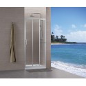 Paroi de douche Concerto accès de face coulissant 3 vantaux L 90 x H 195 cm profilé argent brillant verre transparent