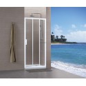 Paroi de douche Concerto accès de face coulissant 3 vantaux L 120 x H 195 cm profilé blanc verre transparent