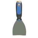 Couteau à enduire Novipro type américain manche bi-matière inox 100 mm bleu noir
