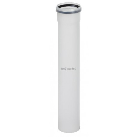 Elément droit _50 cm DUALIS FLEXCONDENS pour chaudières gaz ou fioul diamètre 80 réf. 27080504