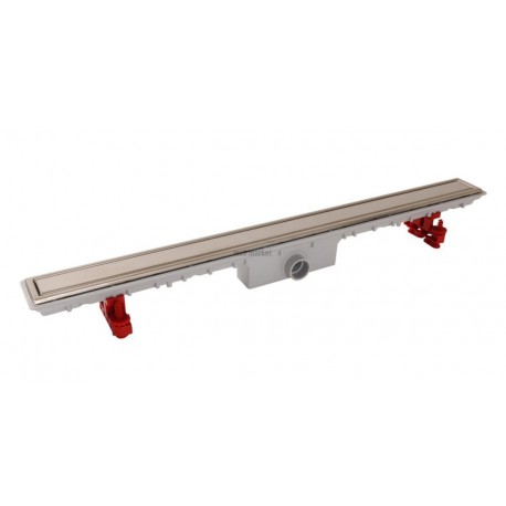 Caniveau de douche pour grille 50 mm avec grille réversible diamètre 40 mm 990x95mm Réf. SICAN100R