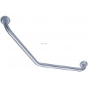 Barre d appui coudée angle 135° symétrique, 40x40cm, tube D30mm, fixations invisibles, acier inoxydable, inox brossé Réf 0496