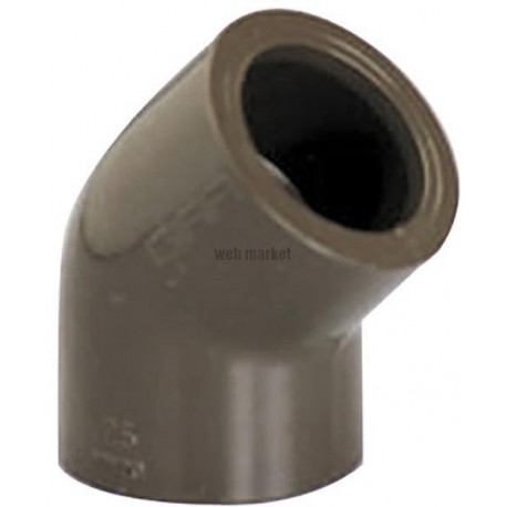 Coude 45° SYSTEM O PVC Femelle-Femelle diamètre : 25 H8M25