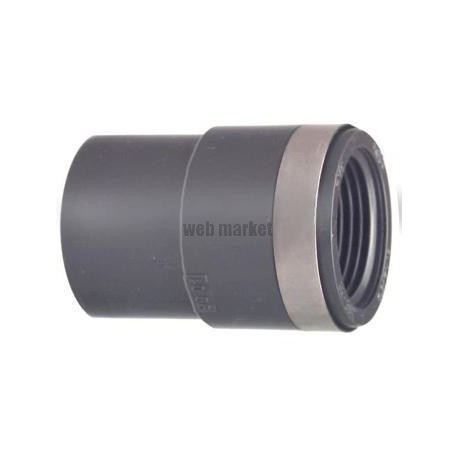 Mamelon de reduction pvc-u d25-1/2 mâle pour collage et filtage femelle cilyndrique renforcé réf. 721910437