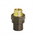 Embout avec filetage laiton A SYSTEM O PVC/laiton femelle-mâle diamètre 50/63x1 1/2 réf. HEAL50