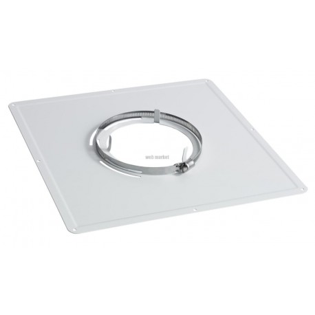 Plaque de propreté inox 400 x 400 blanc diamètre 150 - 153 mm réf. 125155