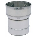 Raccord poele tube inox diamètre 125 mm diamètre flexible 155 / 161 mm réf. 123122