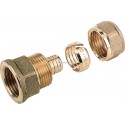 Raccord union compression 9402, droit femelle D12x1,1-15x21 pour tube PER ou PB réf 9402104