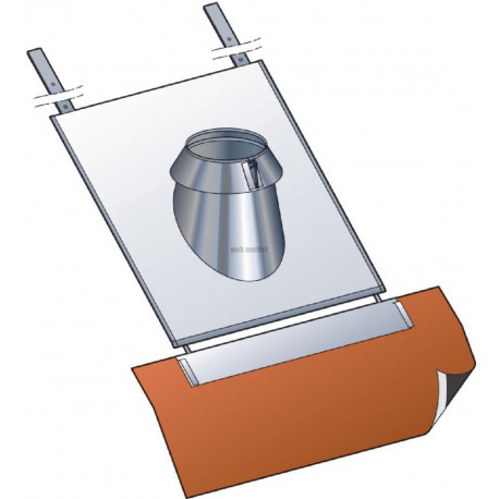 Solin pour tuile CONDENSOR, pente 15 à 30°, diamètre 130 mm SIT 30 130 SLCD / réf. 45130170