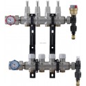 Kit collecteur laiton et polymère avec débit-mètre 6 voies 26 x 34 réf. 20320620