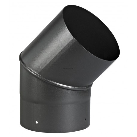 Coude SANPLI BR45° (à secteur diamètre 139 à 200) noir mat diamètre 150 mm réf. 342441