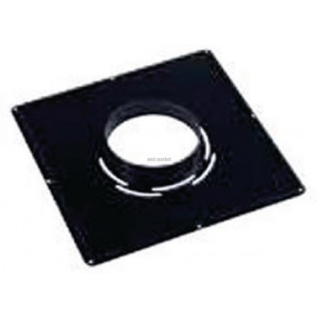 Plaque de propreté Email Mat Acier émaillé diamètre : 153 Lg : 400 mm H : 400 mm Noir Bois / Fioul / Gaz réf. 126155