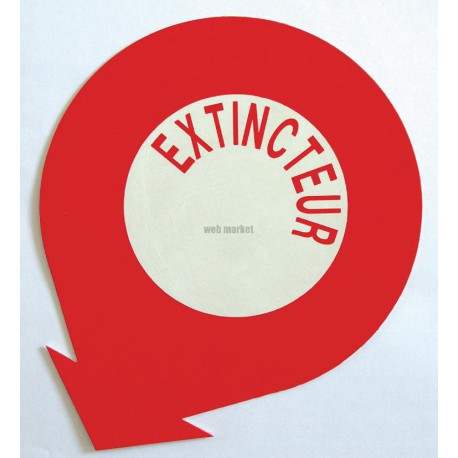 Etiquette non autocollante Extincteur diamètre 200mm Réf 215275