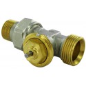 Robinet de radiateur droit thermostatique R809E - raccord mâle M22
