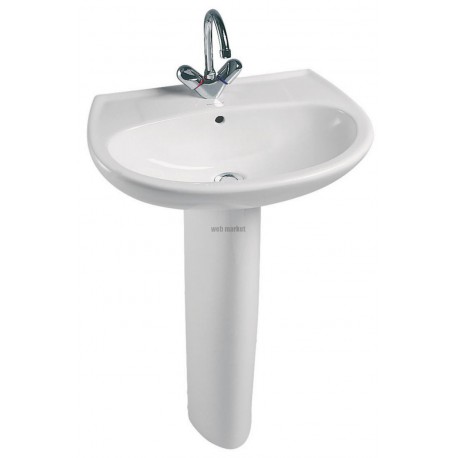 Lavabo BRIVE2 50cm blanc en filet réf E1345F00