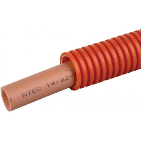 Tube PER sous fourreau rouge 16X20 couronne de 60M 729808-C60
