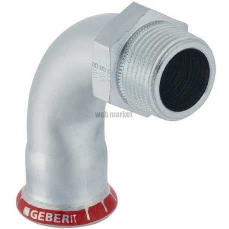Coude 90° avec filetage mâle D28-26x34 Réf 20508