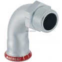 Coude 90° avec filetage mâle D28-26x34 Réf 20508