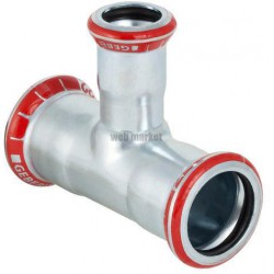 Té réduit D108-42-108mm, acier carbone Réf 21247