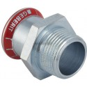 Jonction filetée D15-3/8mm, acier carbone Réf 21702