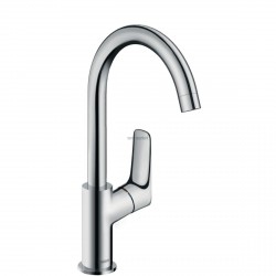 Mitigeur lavabo bec haut bec orientable sur 120 degrés HG Logis 210 réf. 71130000