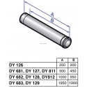 Rallonge concentrique Alu/PPS diamètre 80 / 125 mm longueur 1950 mm DY129 réf. 84887529