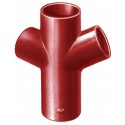 Culotte double 68° SMU® S - fonte brun-rouge - Ø 75/50 mm