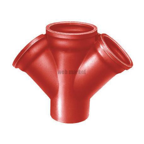 Culotte double 45° SME® - fonte brun-rouge - Ø 100/75 mm