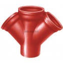 Culotte double 45° SME® - fonte brun-rouge - Ø 100/75 mm